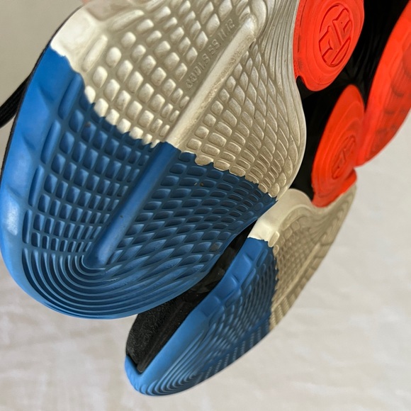 7.5 Adidas Harden Vol 4 Black Blue APE 77901 Athletic Sportswear Shoes Footwear - Picture 2 of 12